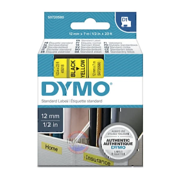 Dymo D1 Tape 12mmx7m 45018 S0720580