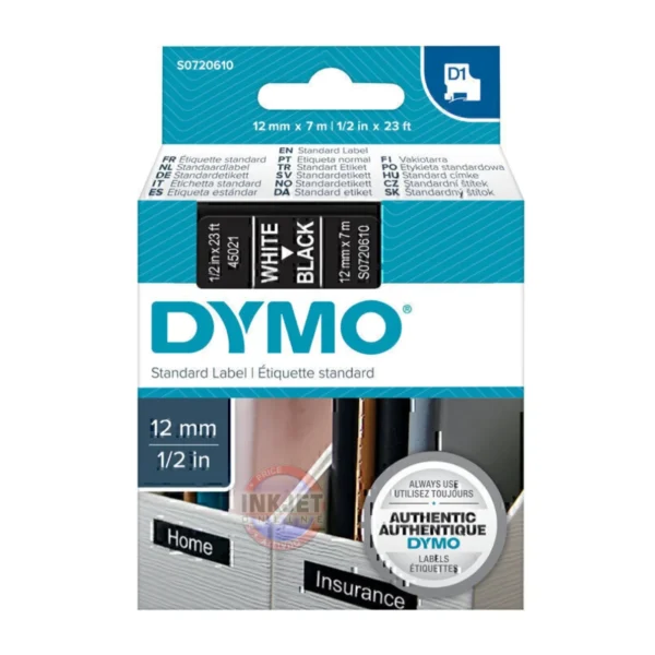 Dymo D1 Tape 12mmx7m 45021 S0720610