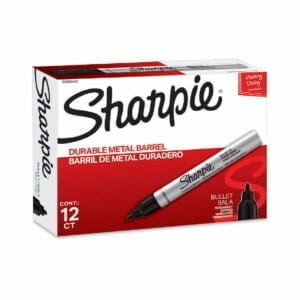 Sharpie Metal Permanent Marker Bullet Black Box12 S20093047