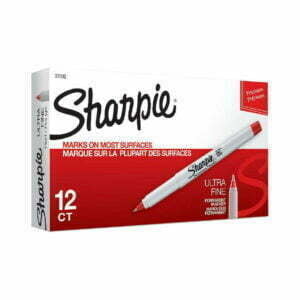 Sharpie Ultra Fine Permanent Marker Red Box 12 37002