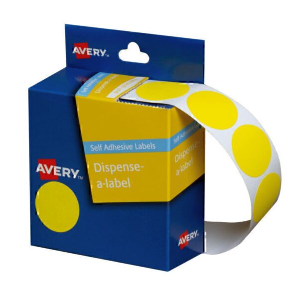 Avery 937247 Yellow 24mm Round Labels
