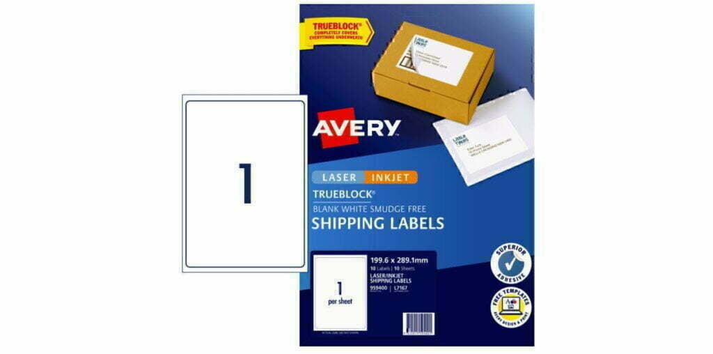 Avery 959400 Laser Inkjet Labels 21up