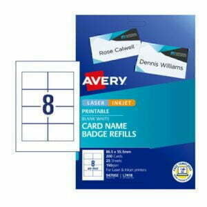 Avery Card Name Badge Refills 947002