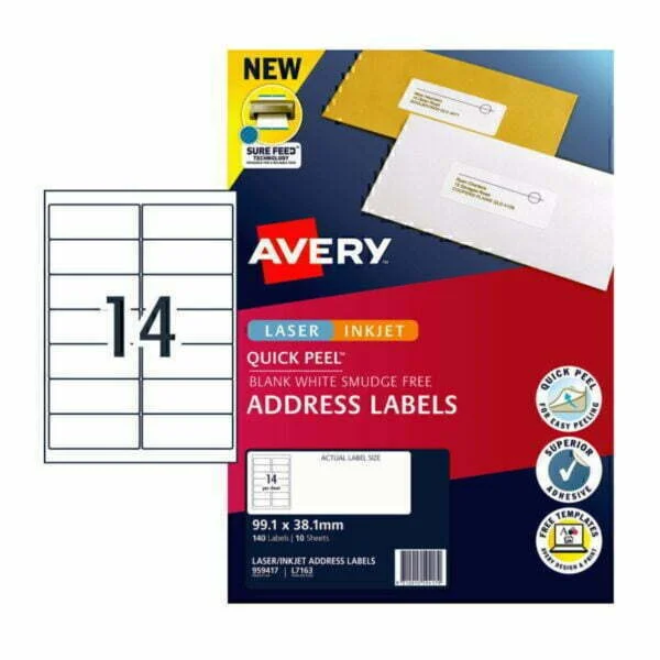 Avery Laser Labels 14up 959417