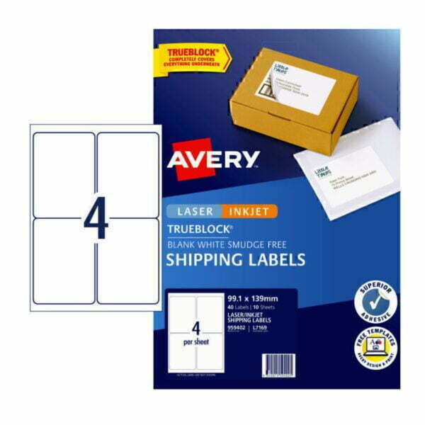 Avery Laser Labels 4up 959402