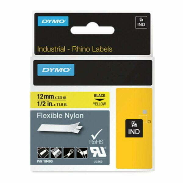 Dymo Rhino Flexible Nylon Tape 12mm 18490