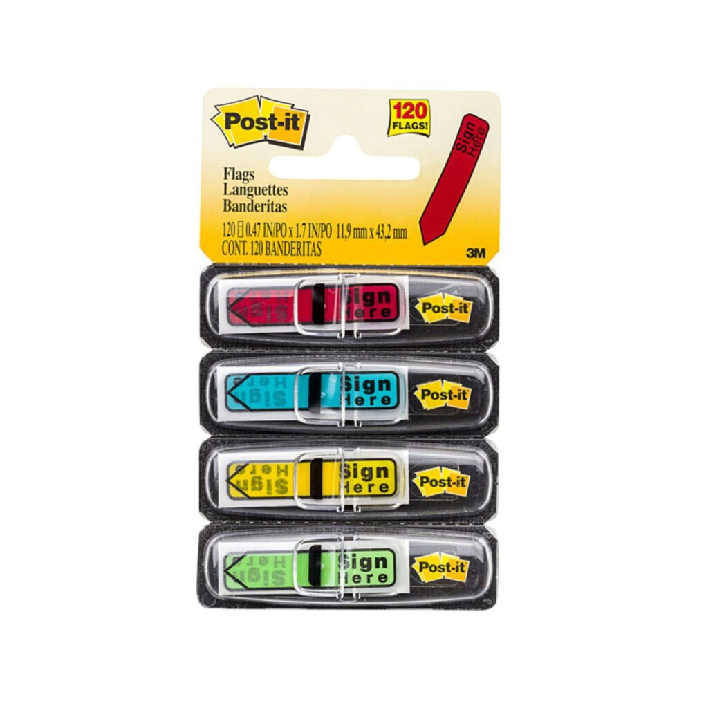 PostIt Flags 684SH Sign Here Arrow 12×45 Pk4 Bx6 Inkjet Online
