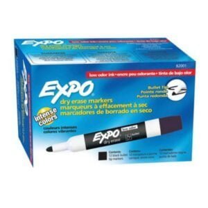 Expo Whiteboard Markers Bullet Tip Black 82001