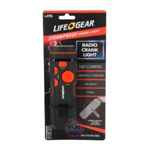 LifeGear Radio Flashlight with Crank Power LG3763