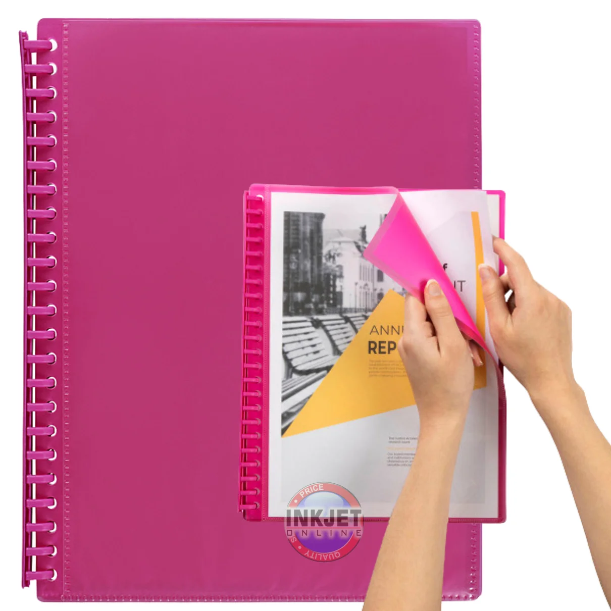 Marbig Display Book A4 Clearview Insert Cover Pink 2008509
