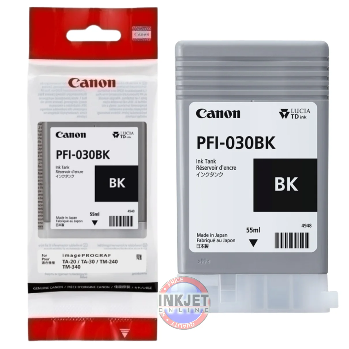 Canon PFI030 Black Cartridge