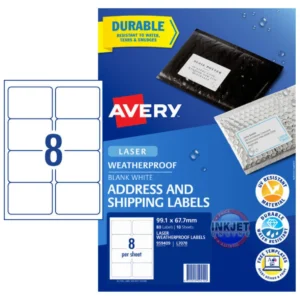 Avery 8up Address & Shipping Weatherproof Labels 959409 L7070