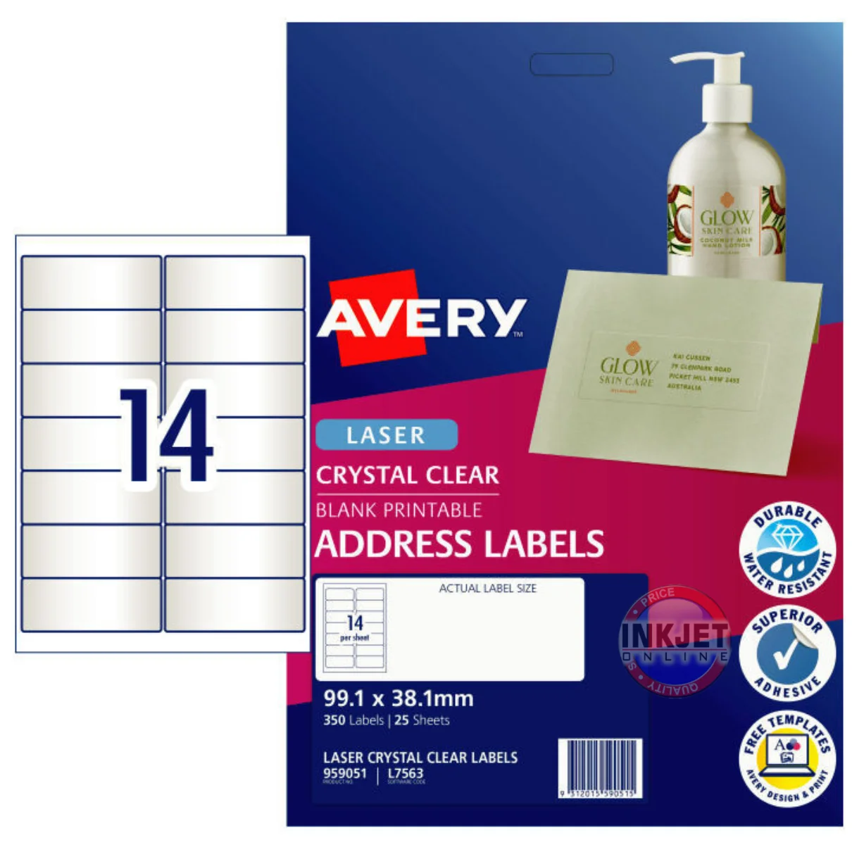 Avery Address Labels 14up 959051 L7563