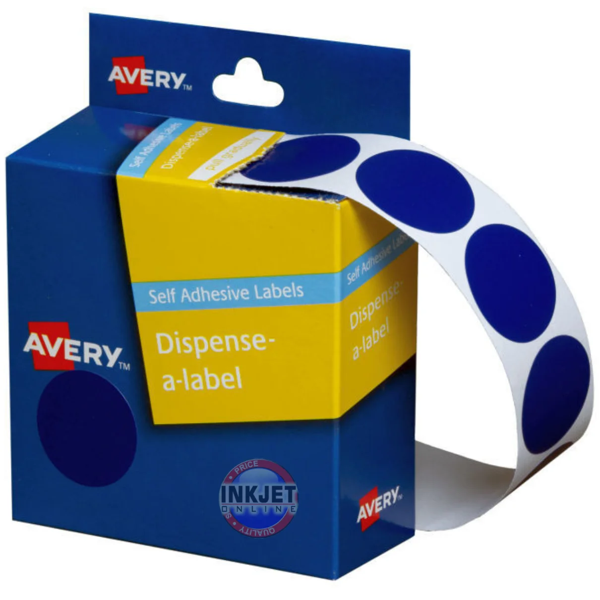 Avery Round Dot Blue 24mm Dispenser 937244