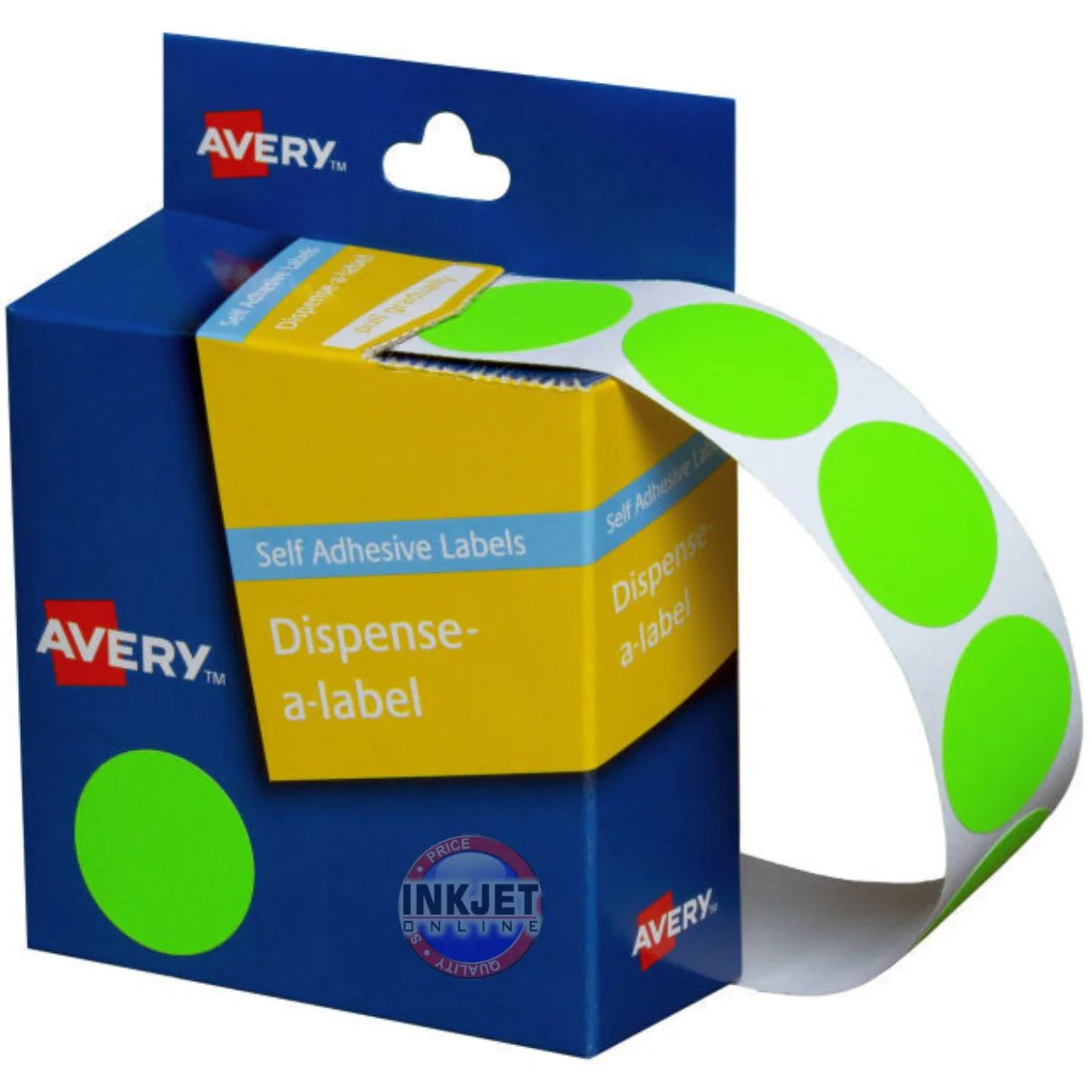 Avery Round Dot Green 24mm Dispenser 937297
