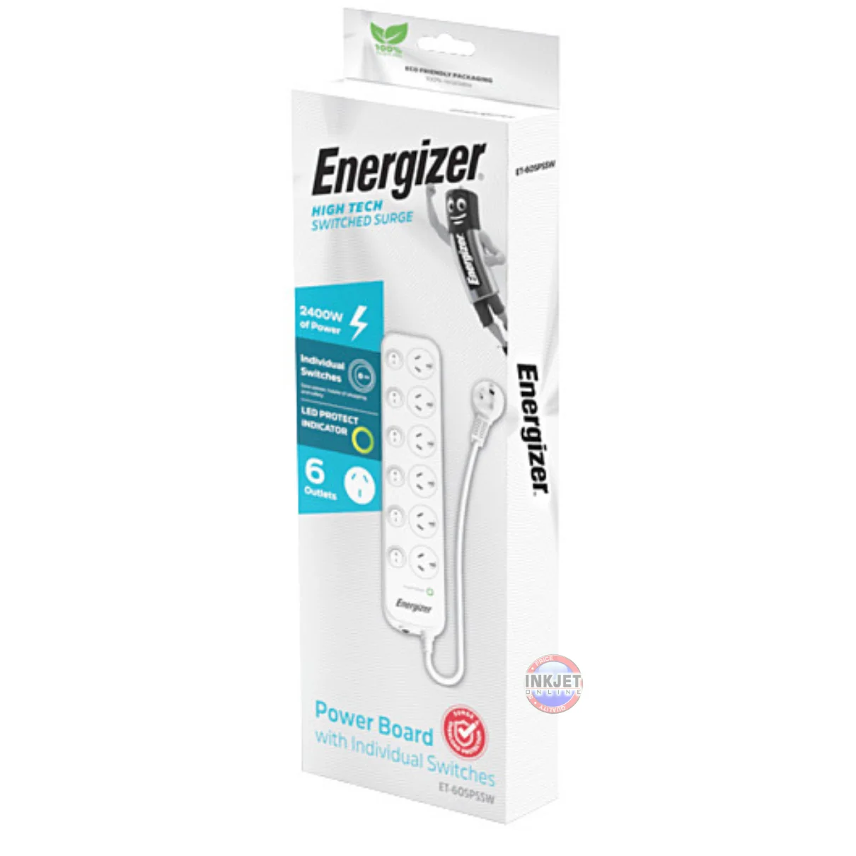 Energizer ET-60SPSSW 6 Outlet Powerboard