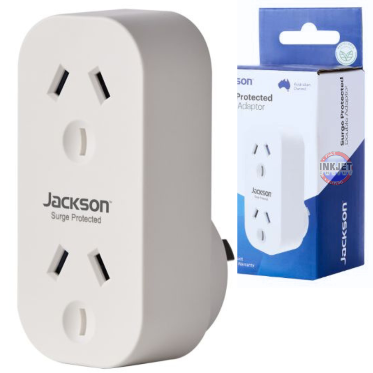 Jackson Double Adaptor Surge Protected | Inkjet Online – Inkjet Online