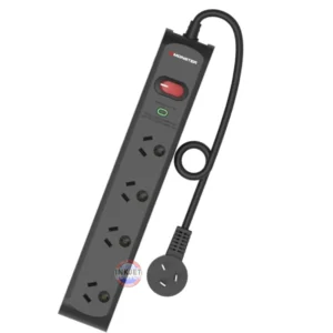 Monster 4 Socket Surge Protector Powerboard MTFPSP4700B