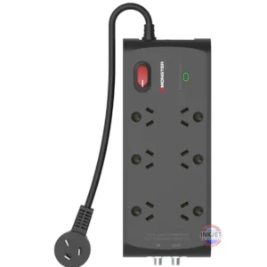 Monster 6 Socket Powerboard F Connectors MTFPSP6700RFB
