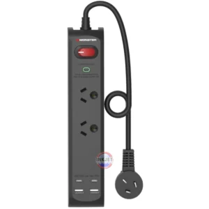 Monster Dual Socket Powerboard USB MTFPU30WB