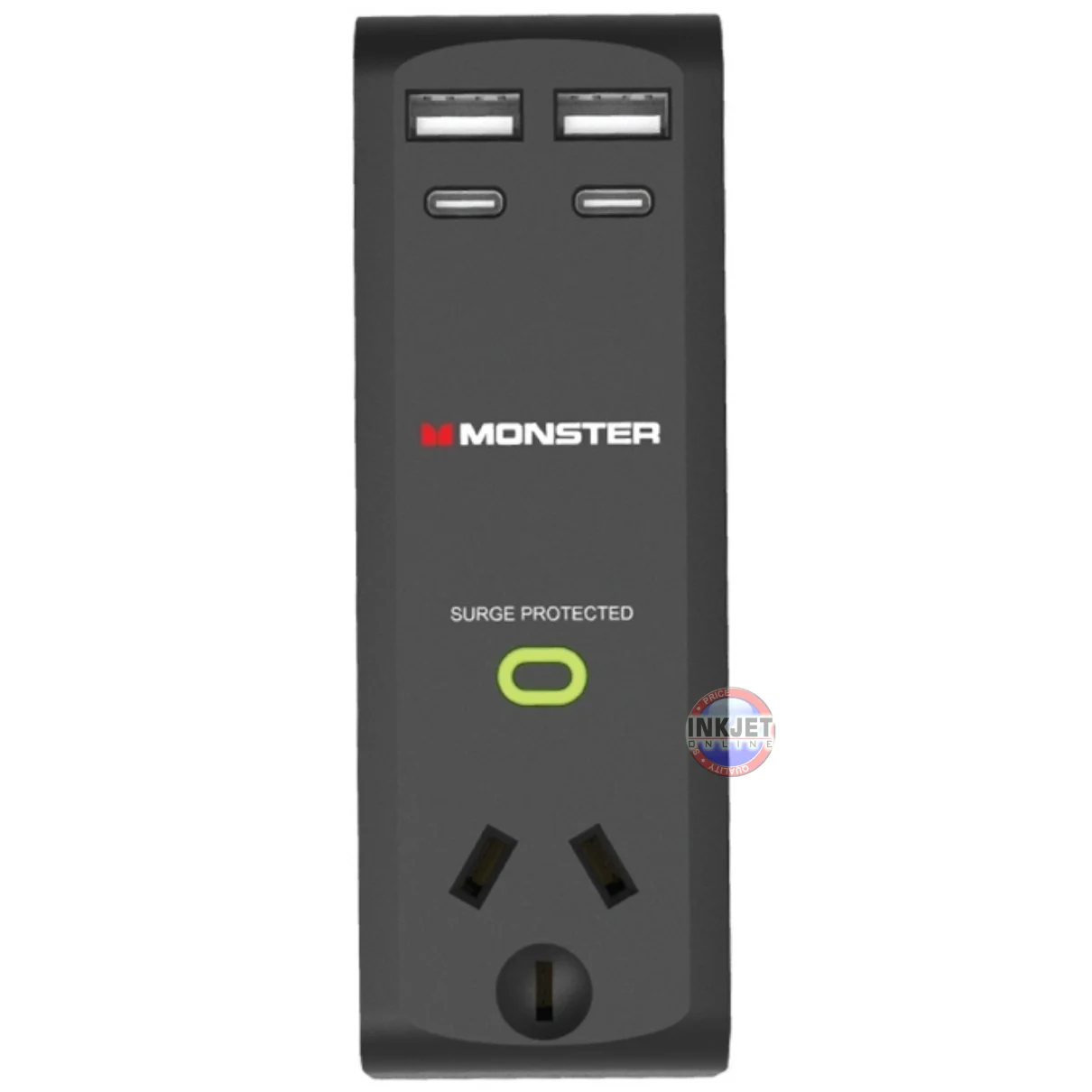 Monster Single Socket Protector USB MTFPSPU30WB