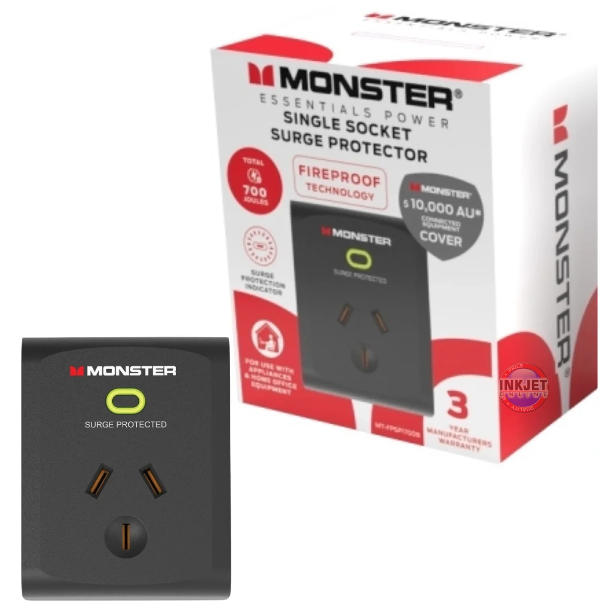 Monster Single Socket Surge Protector MTFPSP1700B