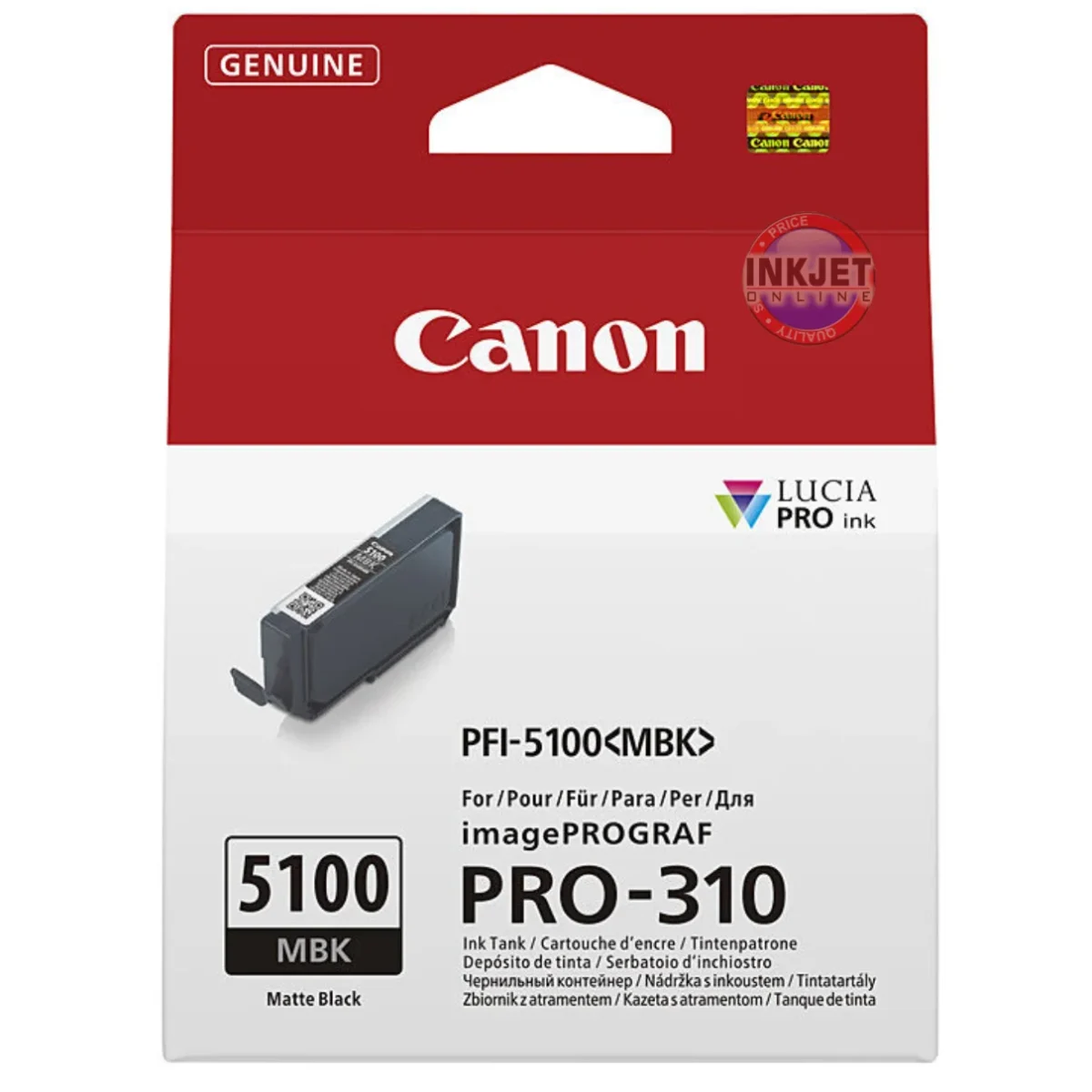 Canon PFI-5100 Matte Black Ink Cartridge – Inkjet Online