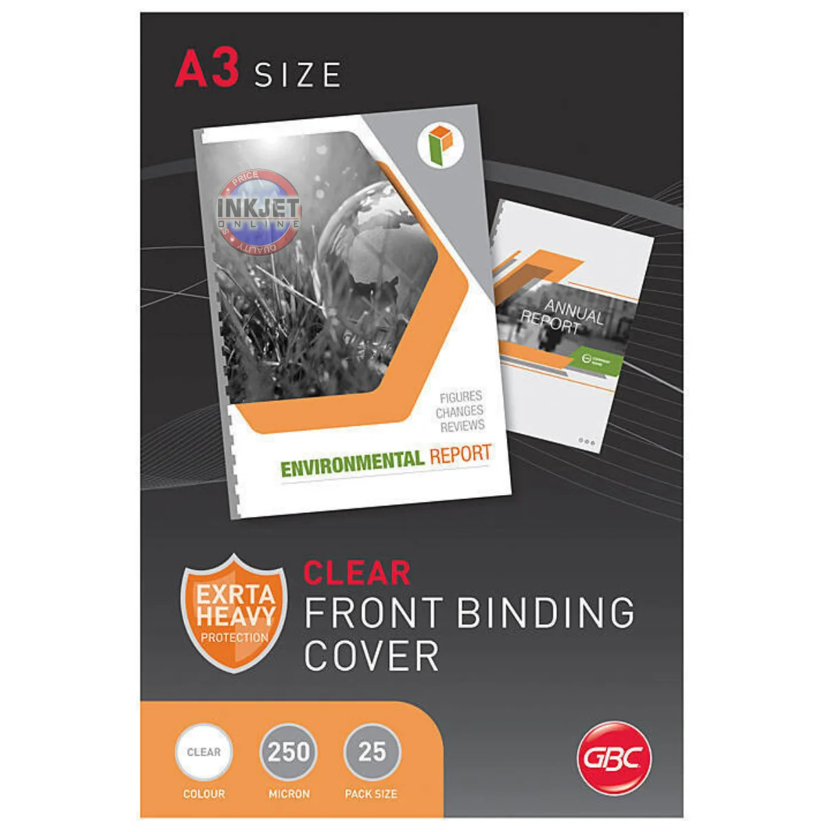 GBC Binding Covers A3 250 micron Clear Pk25