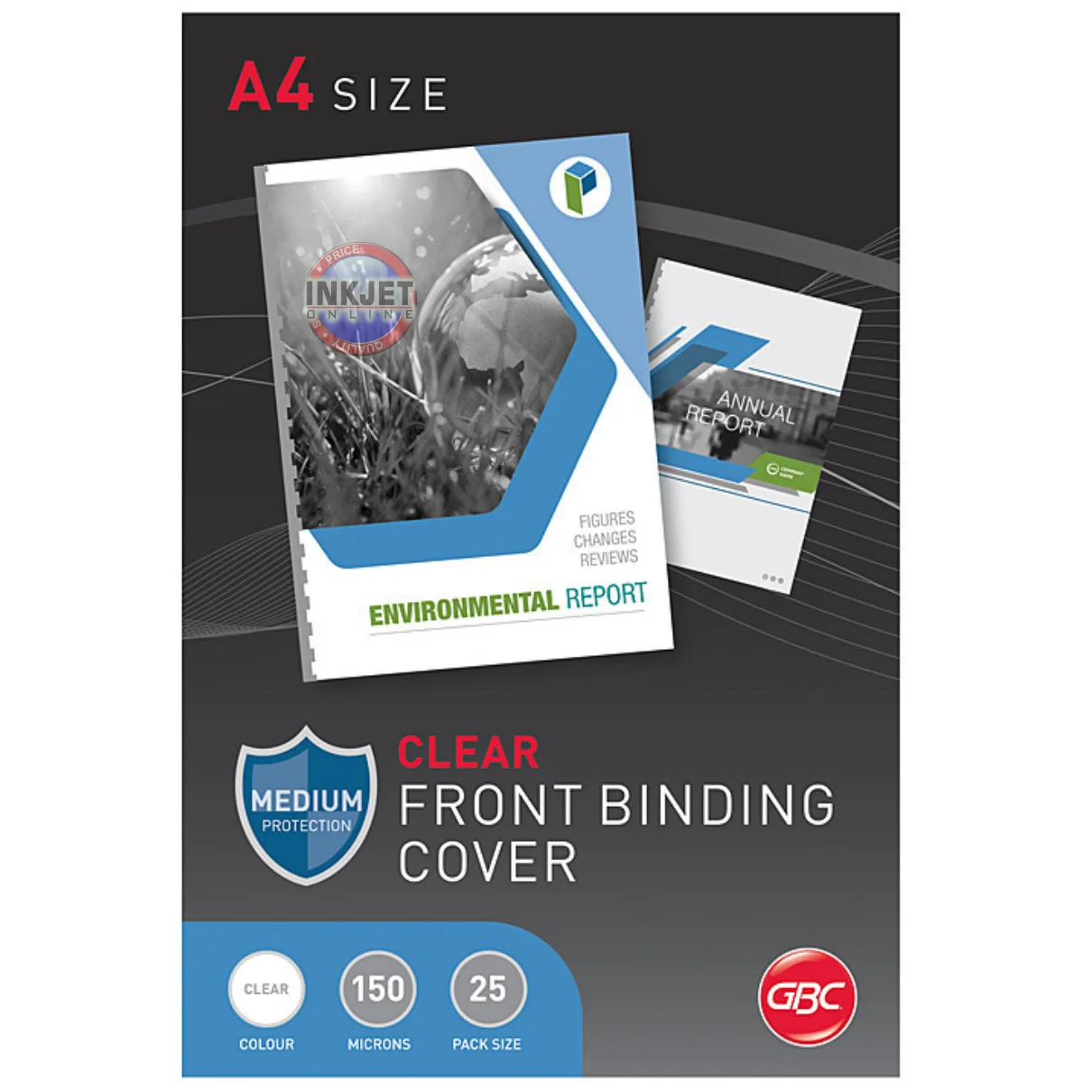 GBC Binding Covers A4 150 micron Clear Pk25
