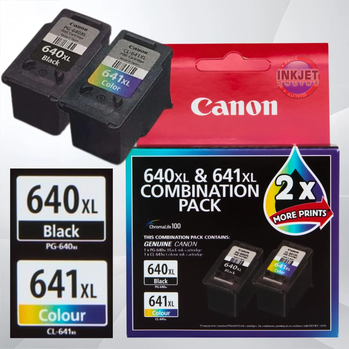 Canon PG640xl CL641xl Black and Colour Cartridge Pack for home and office printing