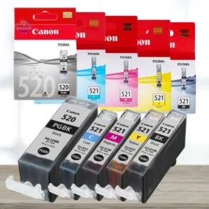 Canon PGI-520 CLI-521 Black, Cyan, Magenta and Yellow Cartridge Pack