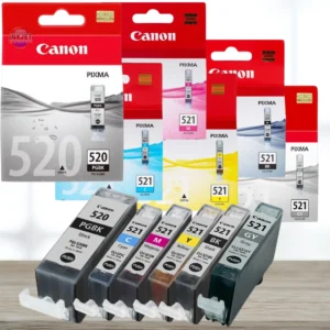 Canon PGI-520 CLI-521 6 Ink Cartridge Pack with Grey