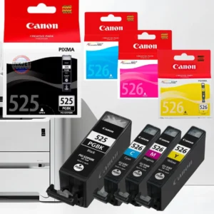 Canon PGI525 CLI526 Cyan, Magenta and Yellow Cartridge Pack