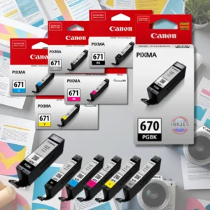 Canon PGI-670 CLI-671 Black, Cyan, Magenta, Yellow & Grey Cartridge Pack for standard volume printing