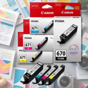 Canon PGI-670 CLI-671 Cyan, Magenta & Yellow Standard Volume Ink Cartridges