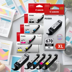 Canon PGI-670xl Black & CLI-671 Black, Cyan, Magenta & Yellow Cartridge Pack - high volume black printing