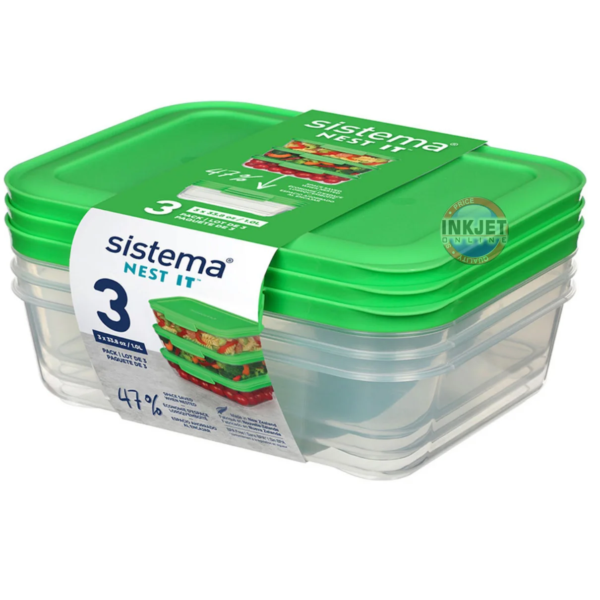 Sistema Nest It 1 Litre Food Storage Containers Pk3 59123 at Inkjet Online