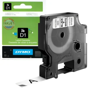 Dymo D1 Tape 12mm Black on White S0720530 / 45013