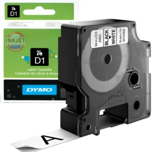 Dymo D1 Tape 19mm Black on White S0720830 / 45803