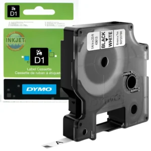 Dymo D1 Tape 6mm Black on White, S0720780 / 43613