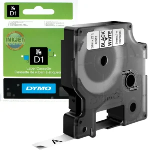 Dymo D1 Tape 9mm Black on White S0720680 / 40913