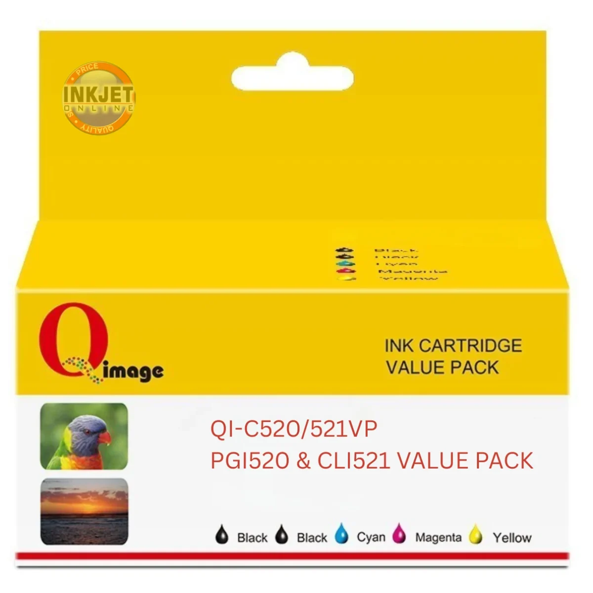 Compatible Canon PGI-520 & CLI-521 Ink Cartridge Pack (5) – Inkjet Online