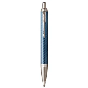 Parker IM Premium Blue / Grey Chrome Trim Ballpoint Pen 2143645