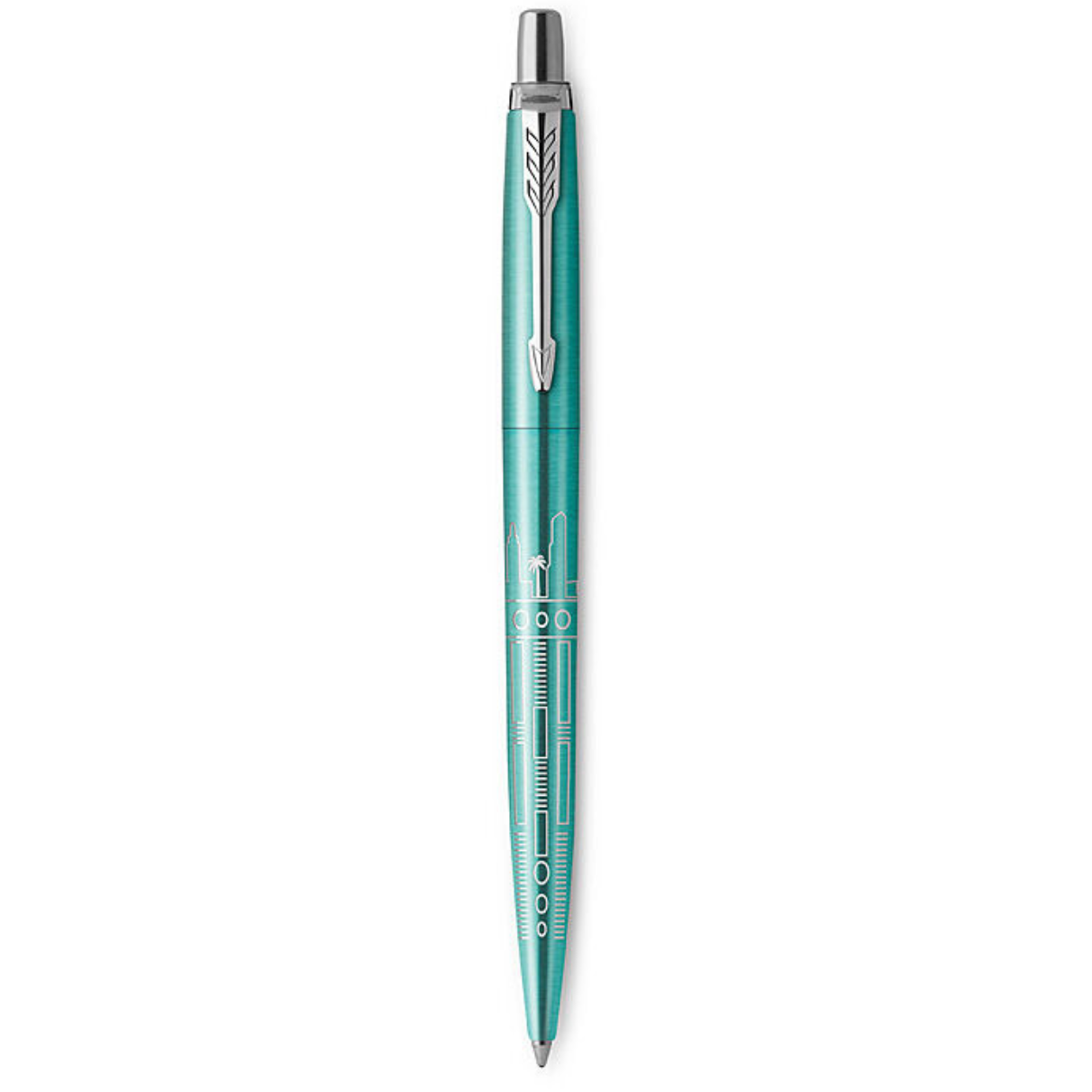 Parker Jotter Miami Turquoise Chrome Trim Ballpoint Pen