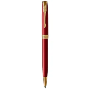 Parker Sonnet Red Lacquer Gold Trim Ballpoint Pen 1931476