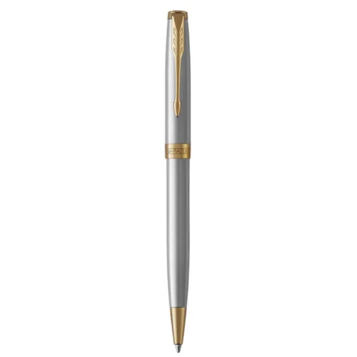 Parker Sonnet Stainless Steel Gold Trim Ballpoint Pen (1931507 ...