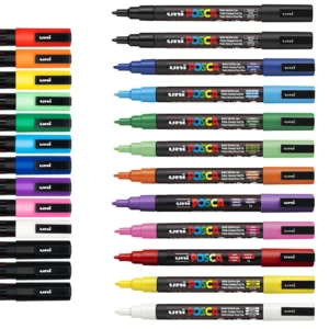 Posca PC-3M Paint Markers Fine Bullet Tip Assorted Colours Pack 12 PC3M12A