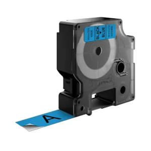 Dymo D1 720860 black on blue label tape cassette