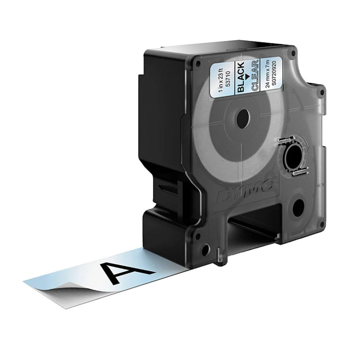 Dymo D1 720920 black on clear label tape cassette