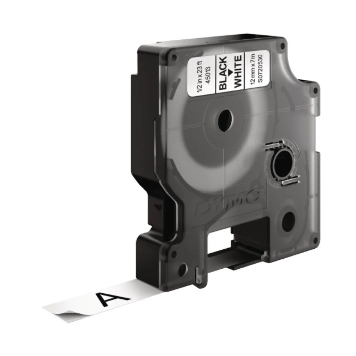 Dymo D1 720530 black on white label tape cassette